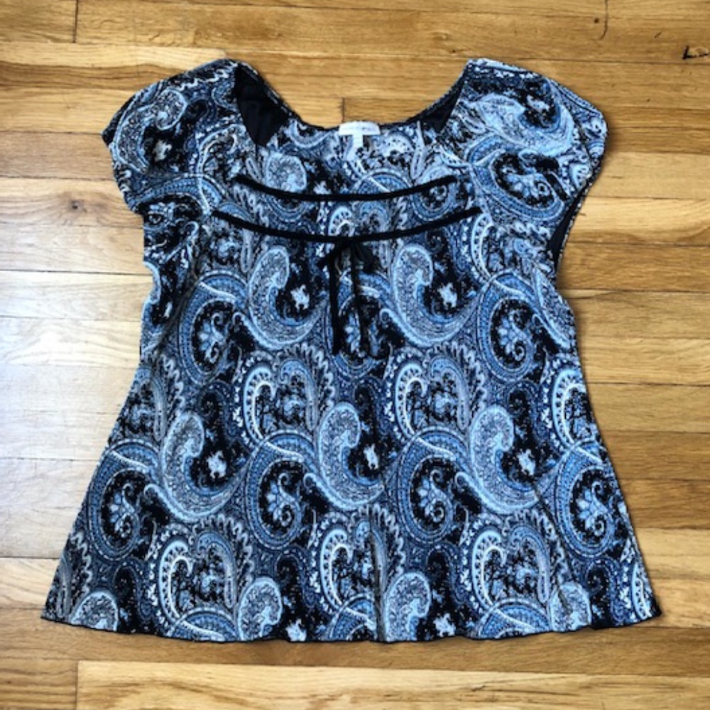 Fashion Bug Short Sleeve Pleated Top Plus 18/20W